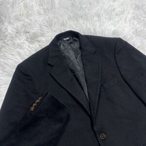 Men's 100% Cashmere Sport Coat Blazer Marshall Fields Sz 39 Black Formal Wedding